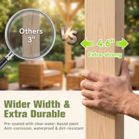 10' X 12' Wooden Gazebo,Patio Hardtop Gazebo Wood,Diy Color Permanent Pavilion with Galvanized Steel Double Metal Roof for Backyard, Deck(Windproof, Snow-Load Bearing, Waterproof, Rustproof)