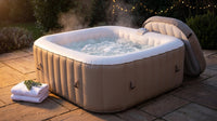 6-Person 130-Jet Inflatable Hot Tub with Cover — Lifestyle
