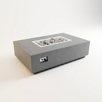 Concrete Fire Pit Table - Rectangular — Studio Shot