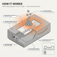 Concrete Fire Pit Table - Rectangular — How It Works