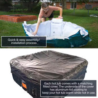 6-Person 130-Jet Inflatable Hot Tub with Cover